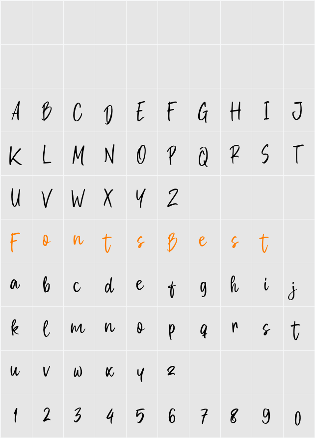 Mayorice Character Map