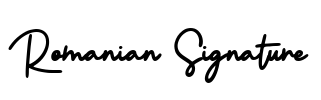 Romanian Signature Font Image