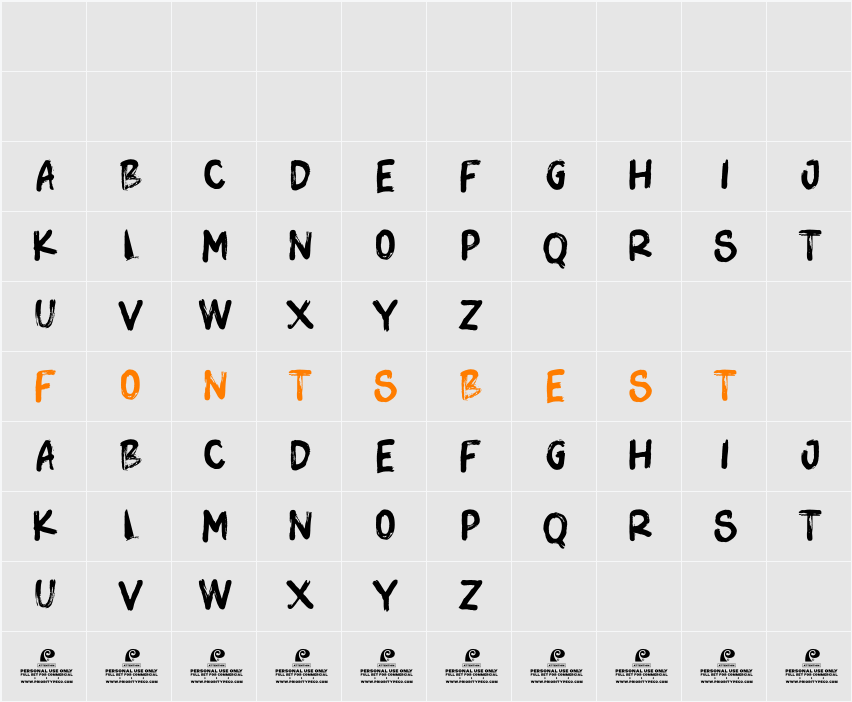 Orange Fogue DEMO SVG Character Map
