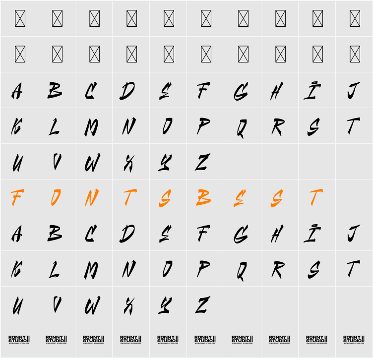Counter Attack Character Map