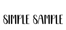 Simple Sample Font Image