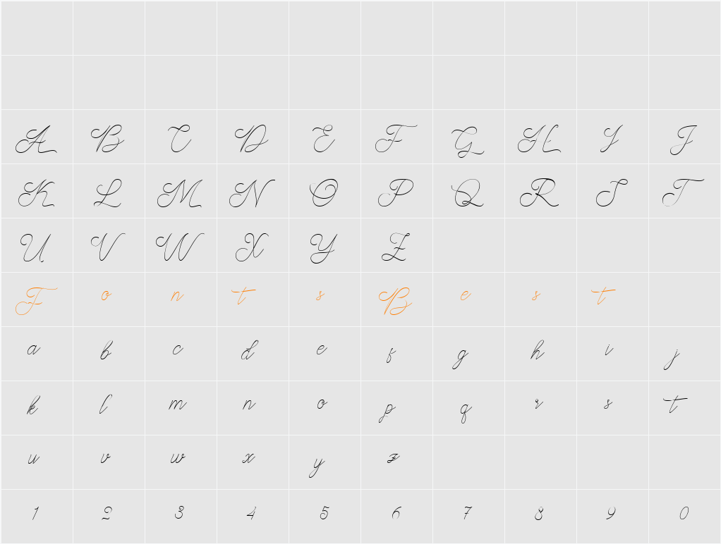 Abbassy Script Character Map