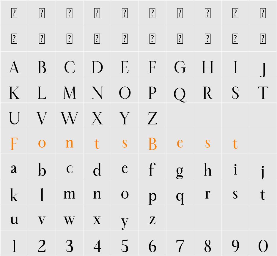 Sheftira Character Map