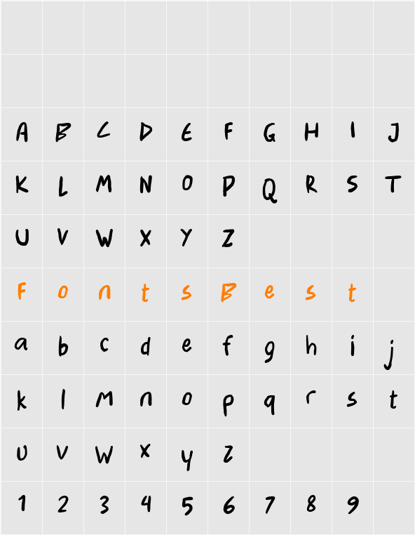 Arnold Letter- Demo Character Map