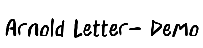 Arnold Letter- Demo Font Image