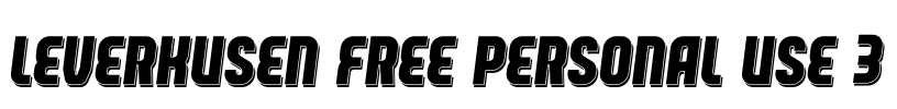 Leverkusen Free Personal Use 3 Font Image