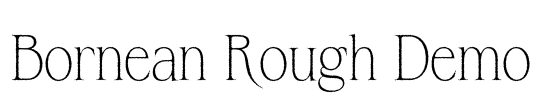 Bornean Rough Demo Font Image
