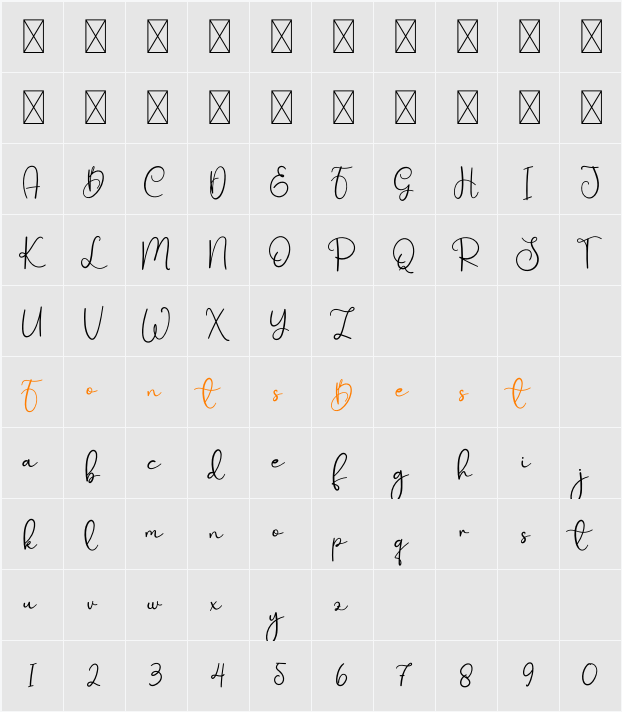 Billions Character Map
