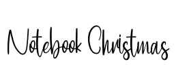 Notebook Christmas Font Image