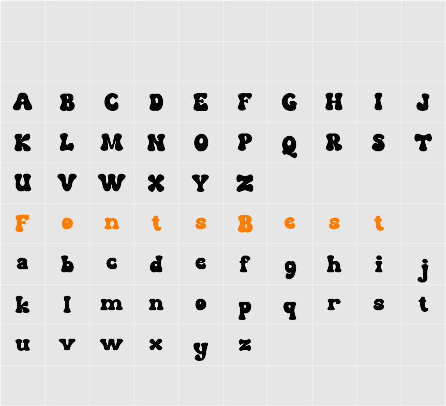 The Bouns Character Map