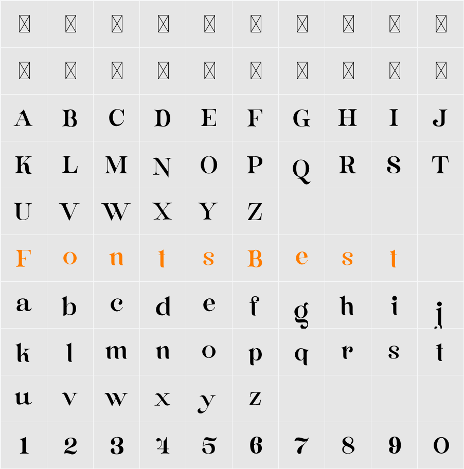 Brant FREE Character Map