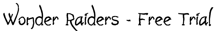 Wonder Raiders - Free Trial Font Image