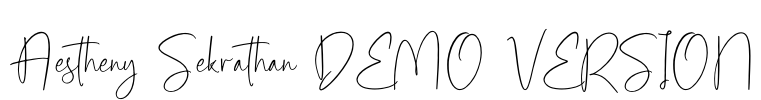 Aestheny Sekrathan DEMO VERSION Font Image