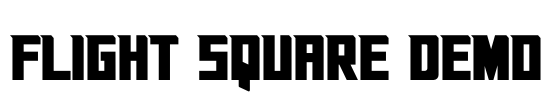 Flight Square Demo Font Image