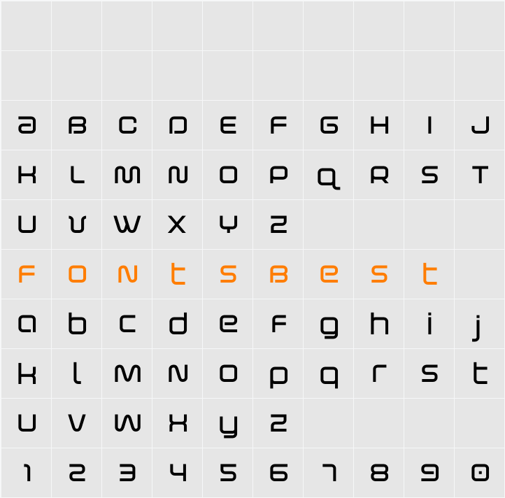 Fox on the Go Bold Character Map