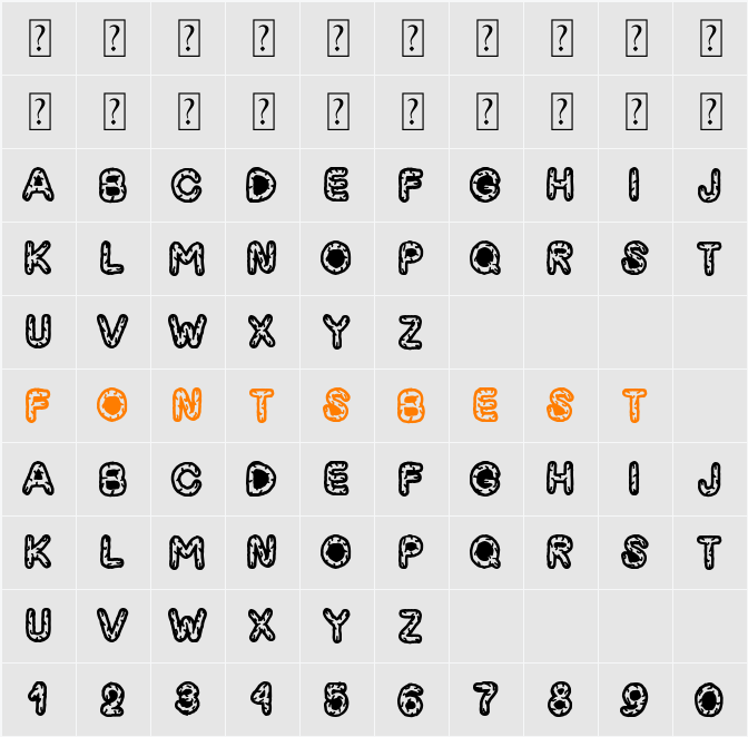 Rompehuesos Character Map