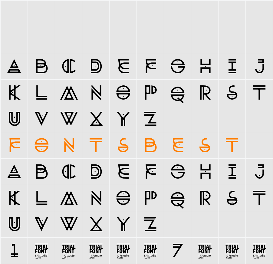 Asember Ligature Demo Character Map