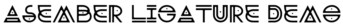 Asember Ligature Demo Font Image