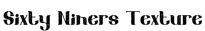 Sixty Niners Texture Font Image