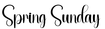 Spring Sunday Font Image
