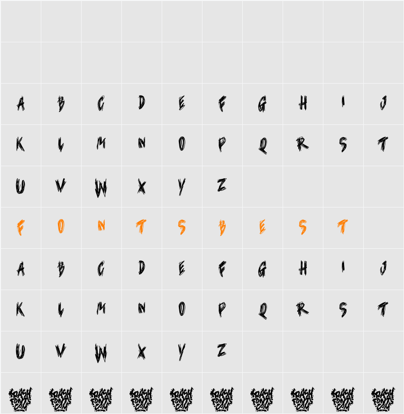 Trash Secret DEMO Character Map