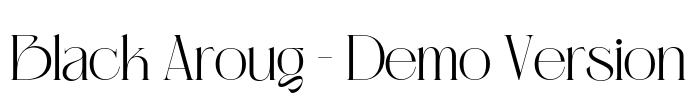 Black Aroug - Demo Version Font Image