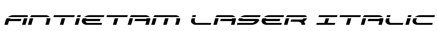 Antietam Laser Italic Font Image