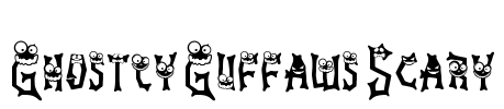 Ghostly Guffaws Scary Font Image