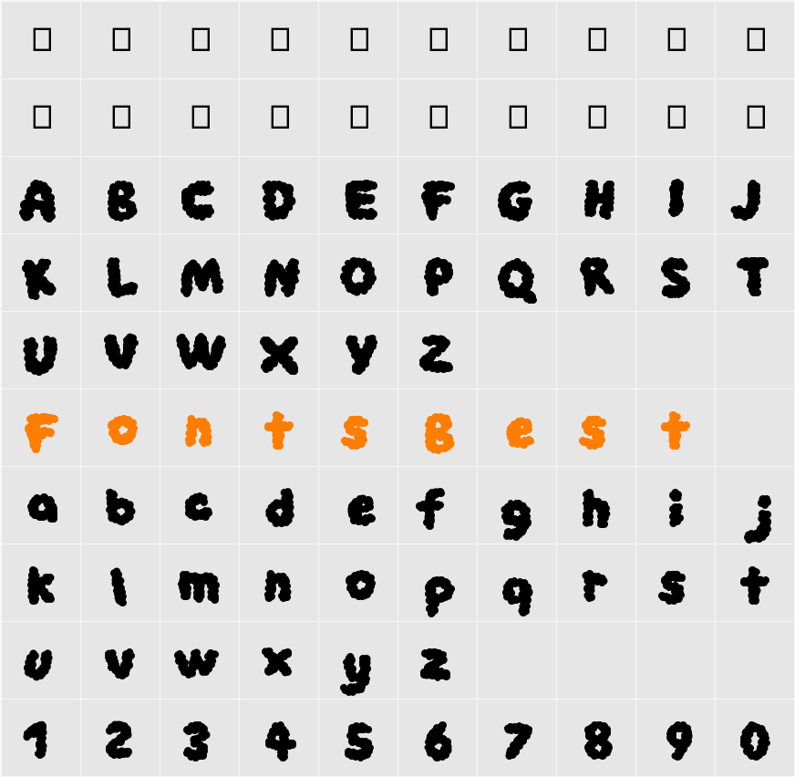 cloudy Character Map