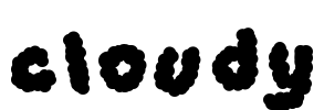 cloudy Font Image