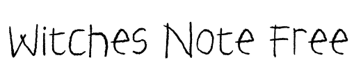 Witches Note Free Font Image