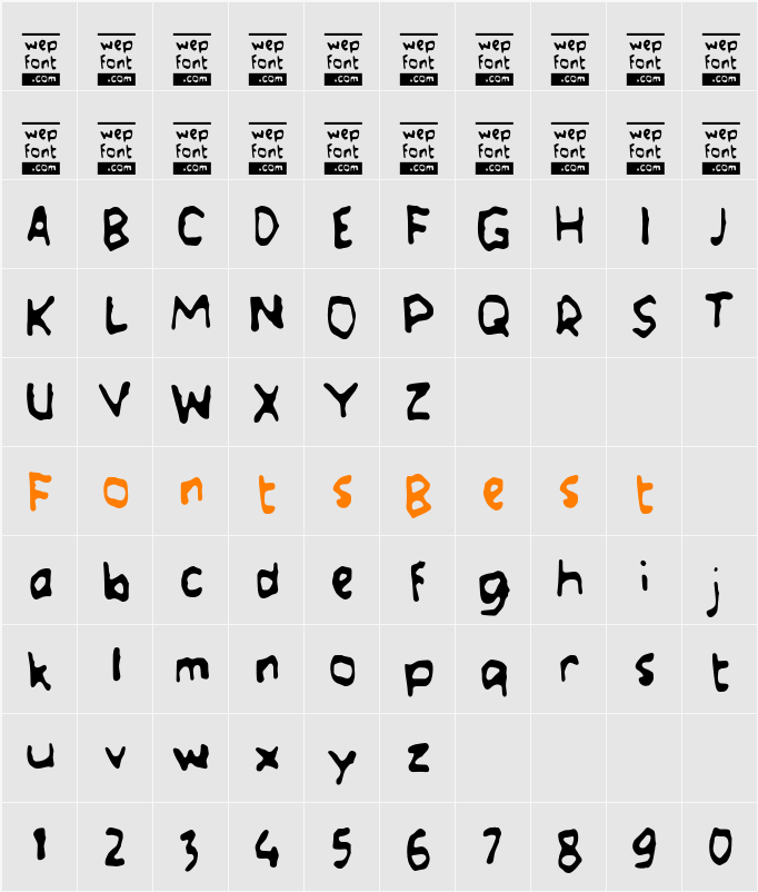 Oanteh Character Map