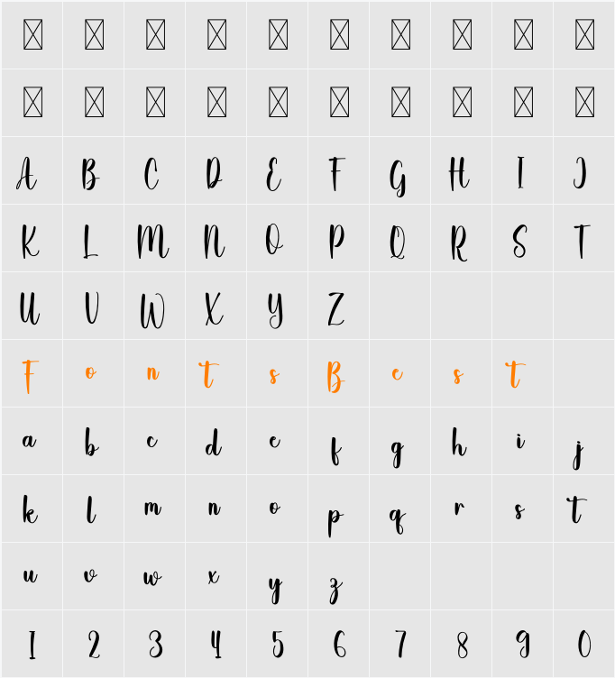 Alphabetha Character Map