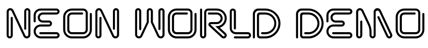 NEON WORLD DEMO Font Image