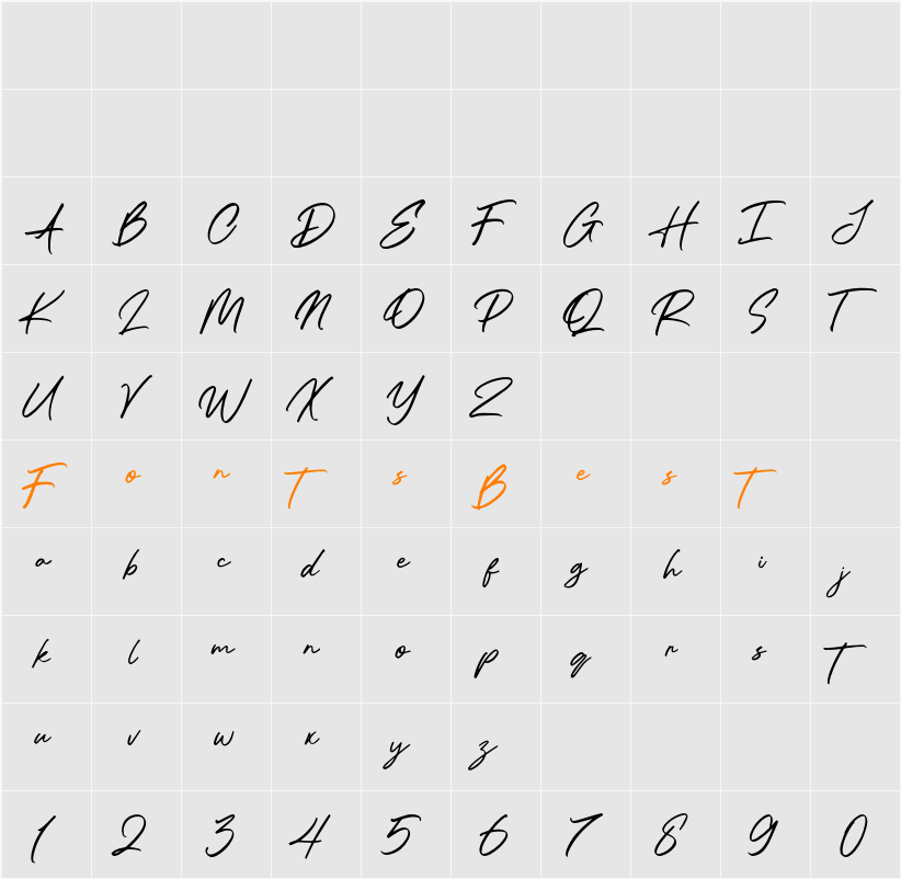 Panthere Character Map