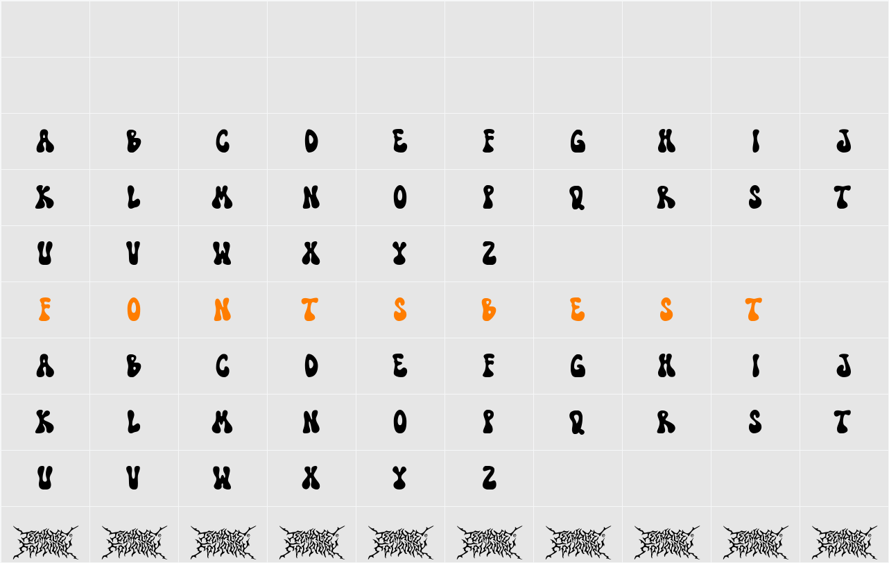 TF Funky Fusion Demo Character Map