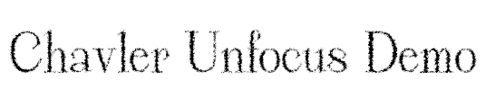 Chavler Unfocus Demo Font Image
