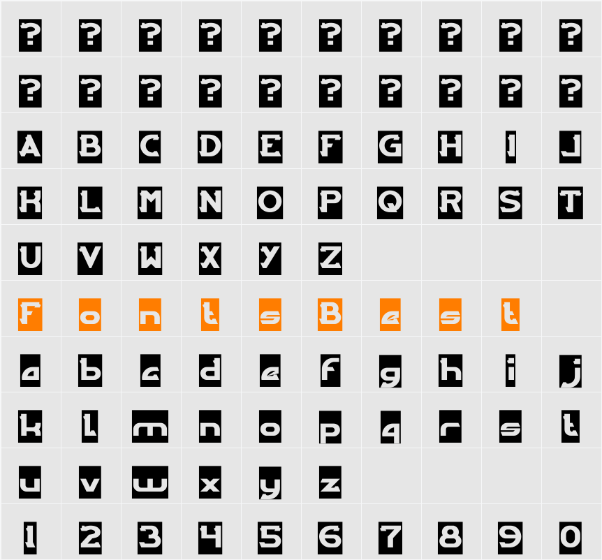 ARCADE-Inverse Character Map