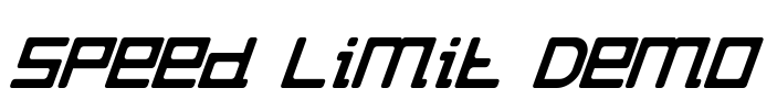 Speed Limit Demo Font Image
