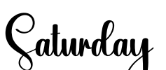 Saturday Font Image