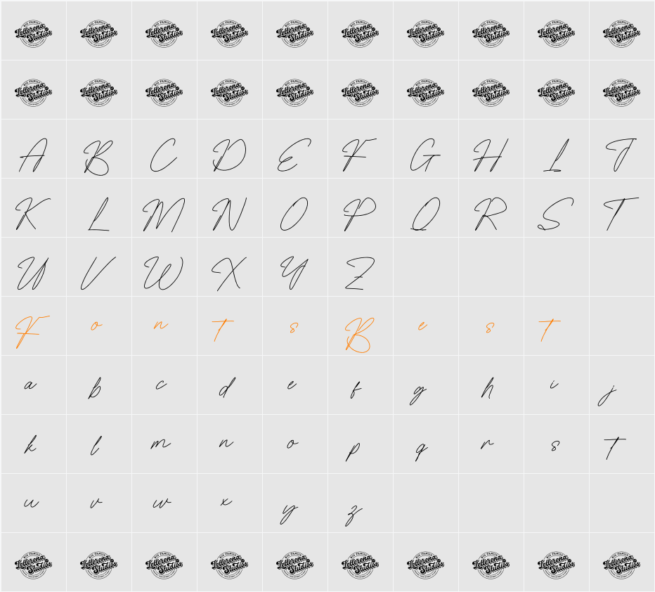 Heritage Classic DEMO VERSION Character Map