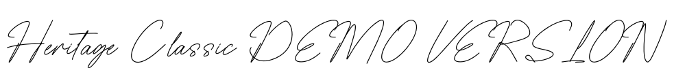 Heritage Classic DEMO VERSION Font Image
