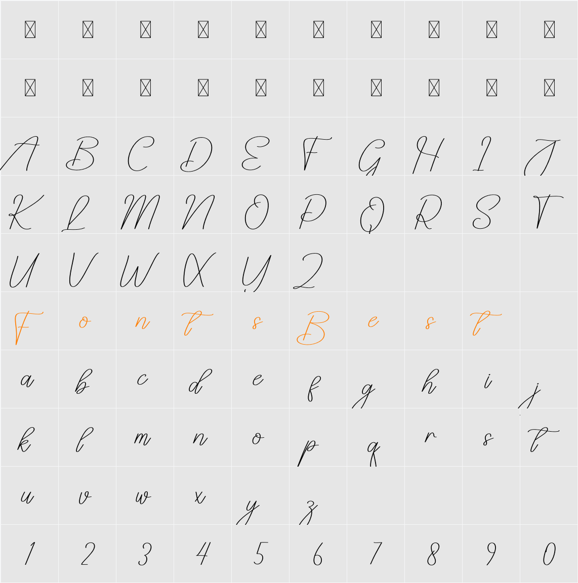 Furniture Character Map