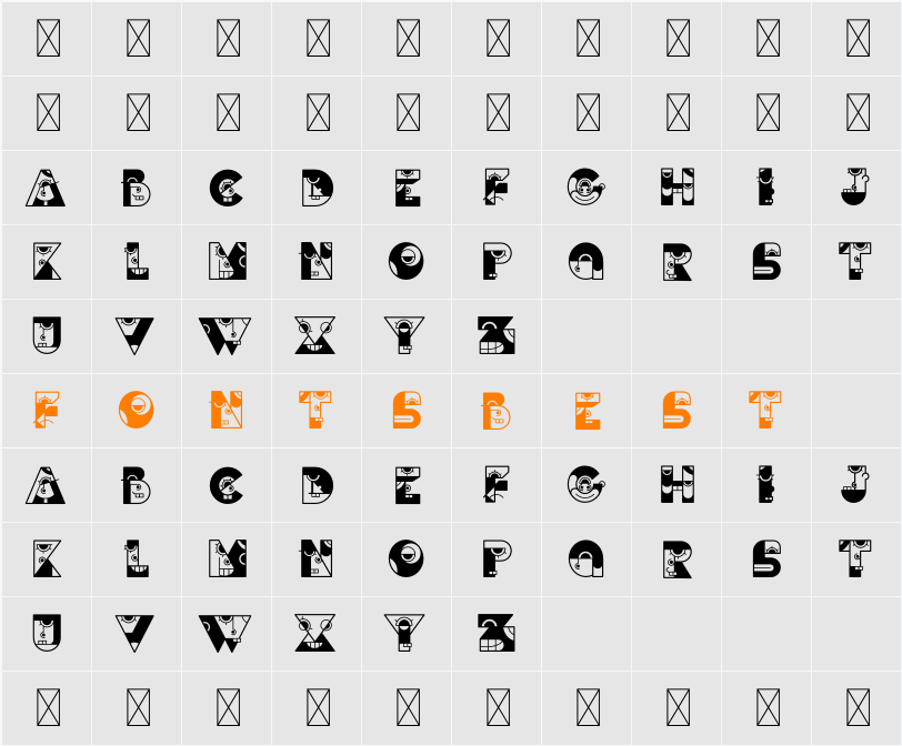 PARADOXS Fill Character Map