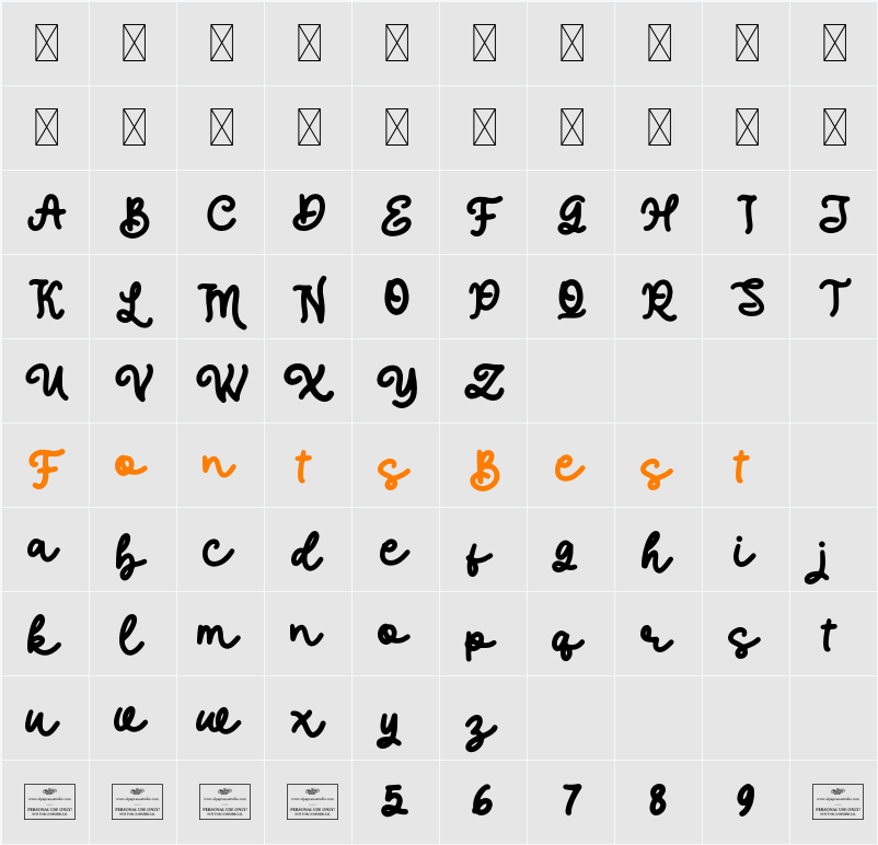 Fallow Free Character Map