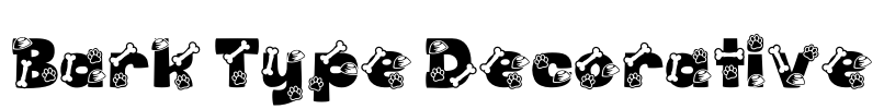 Bark Type Decorative Font Image