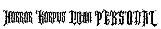 Horror Korpus Clean PERSONAL Font Image