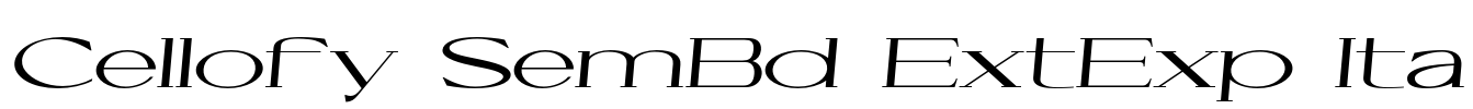 Cellofy SemBd ExtExp Ita Font Image