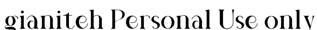 gianiteh Personal Use only Font Image