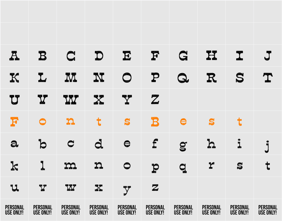 Funky Beats Character Map
